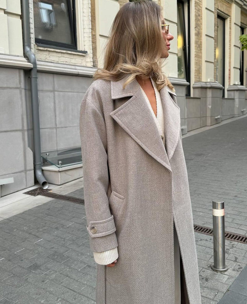 Cappotto LISA in lana 100% Made in Italy 🇮🇹 foderato con cinta in coordinato