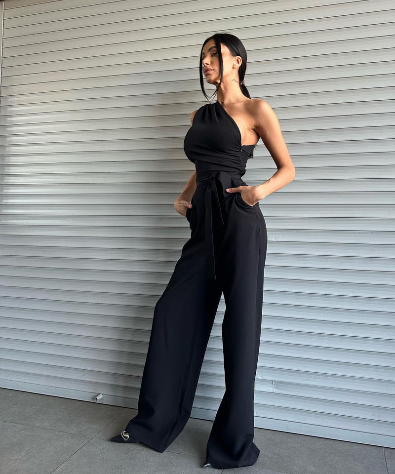 Jumpsuit elegante mono spalla