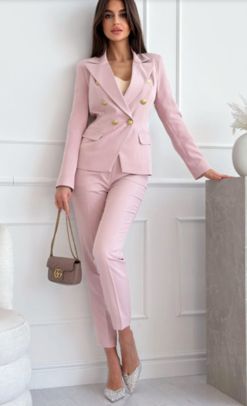 Tailleur Milano giacca con bottoni pantaloni sigaretta modello Elisabetta Franchi