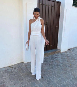 Jumpsuit elegante con collo  frullar