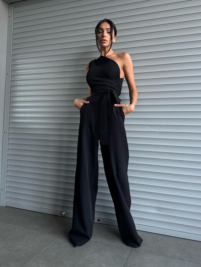 Jumpsuit elegante mono spalla